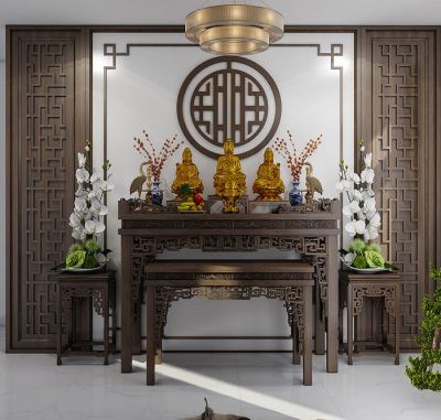 82 ý tưởng thiết kế Phòng thờ năm 2024